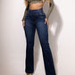 ✨HOT SALE 49% OFF👖Women's Butt Lifting Bootcut Jeans High Waisted Wide Leg Baggy Jean