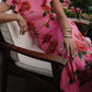 🎉Hot Sale 50% OFF🥳Cheongsam Style Rose Floral Print Tiered Flare Sleeve Stretch Maxi Dress