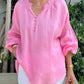 Women’s V Neck Ruched Blouse