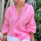 Women’s V Neck Ruched Blouse